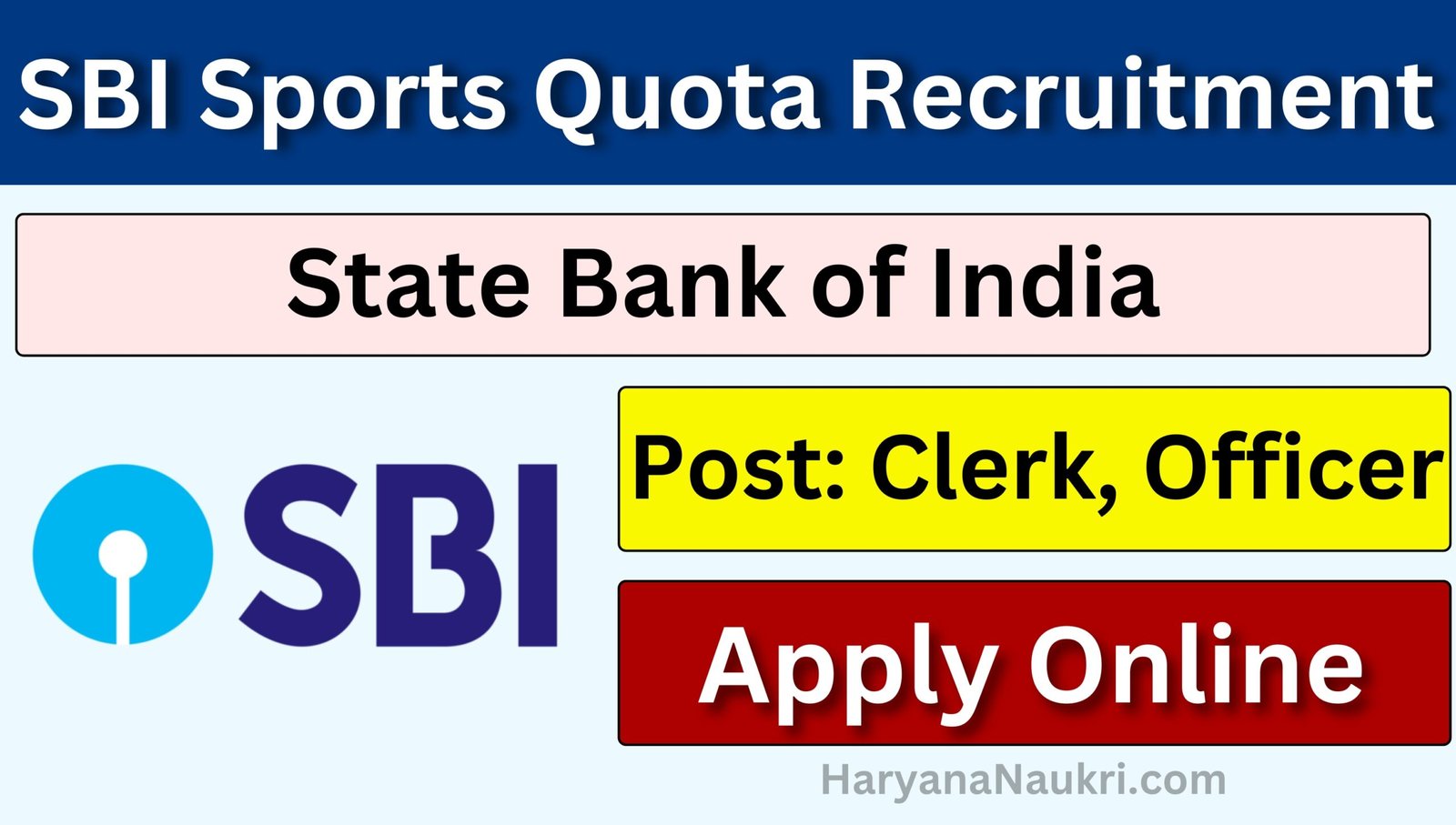 SBI Sports Quota Recruitment 2024 Notification Out for Clerk, Officer 68 Posts, Apply Online